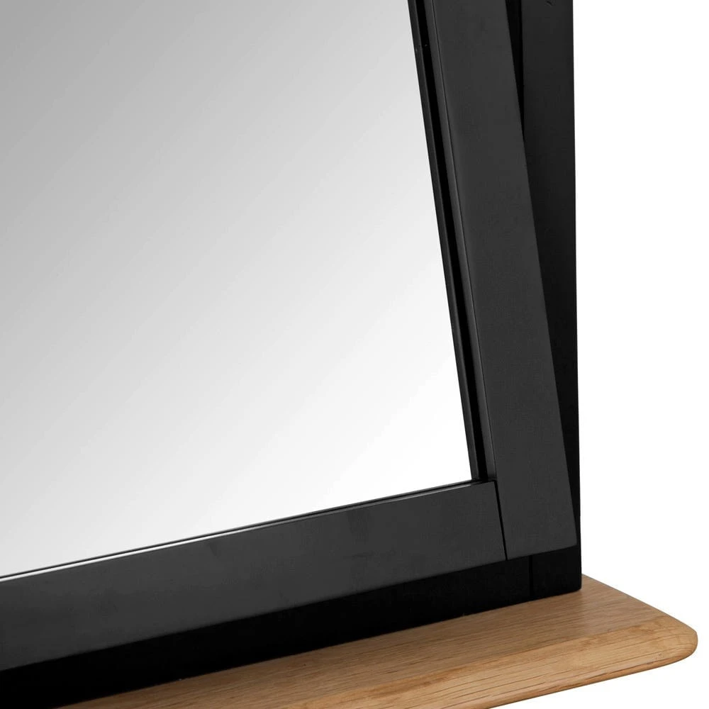 Bergen Black Painted Oak Vanity Mirror 4 Bergen Black Painted Oak Vanity Mirror - Image 4