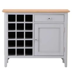 Bergen Grey Painted Oak Wine Cabinet -Furniture Specialty Store ntp wc g 11