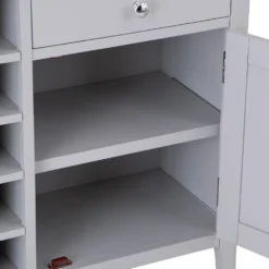 Bergen Grey Painted Oak Wine Cabinet -Furniture Specialty Store ntp wc g 6