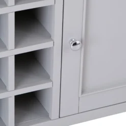 Bergen Grey Painted Oak Wine Cabinet -Furniture Specialty Store ntp wc g 8