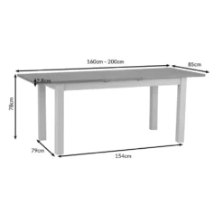 Rutland Painted Oak 1.6m Extending Dining Table -Furniture Specialty Store ra 16bet dims