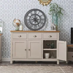 Rutland Painted Oak 3 Door 3 Drawer Large Sideboard