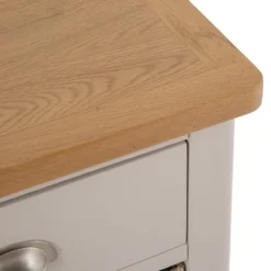 Rutland Painted Oak 1 Drawer 2 Wicker Basket Cabinet -Furniture Specialty Store ra c12 tr 6