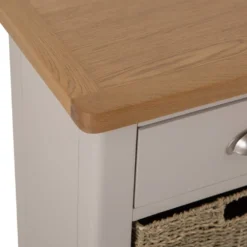 Rutland Painted Oak 1 Drawer 2 Wicker Basket Cabinet -Furniture Specialty Store ra c12 tr 7