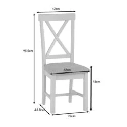 Rutland Painted Oak Fabric Seat Dining Chair -Furniture Specialty Store ra chf dims tr