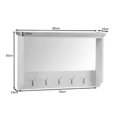 Rutland Blue Painted Oak Mirrored Coat Rack -Furniture Specialty Store ra hbt dims blue