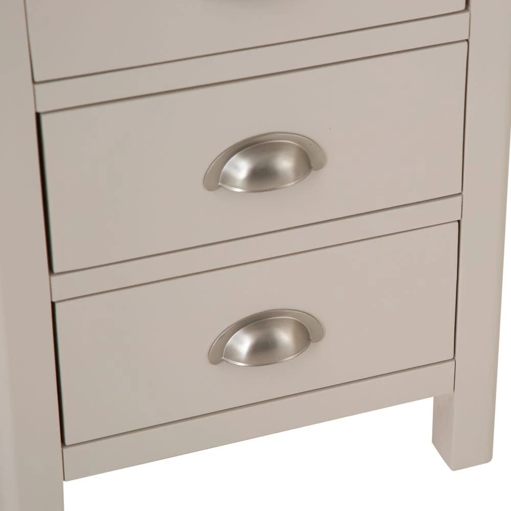 Rutland Painted Oak 3 Drawer Large Bedside Table 7 Rutland Painted Oak 3 Drawer Large Bedside Table - Image 7