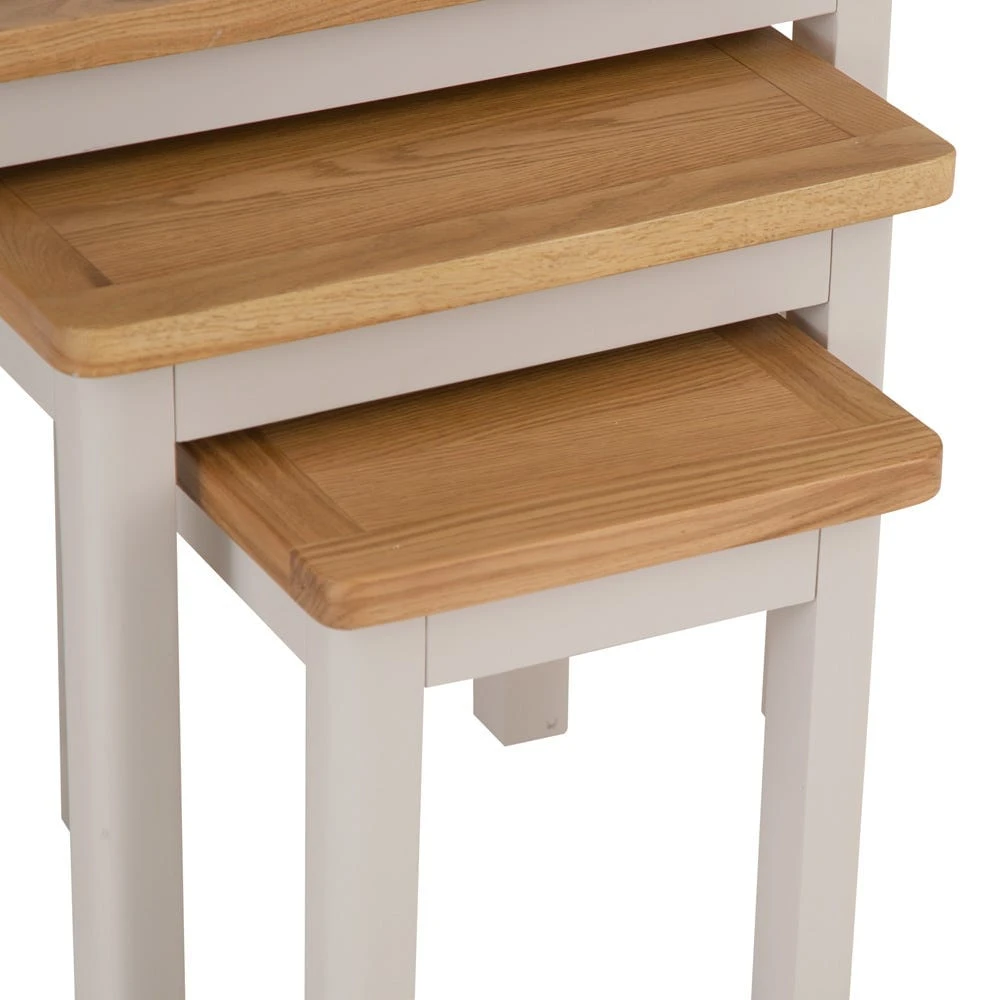 Rutland Painted Oak Nest Of 3 Tables 5 Rutland Painted Oak Nest Of 3 Tables - Image 5