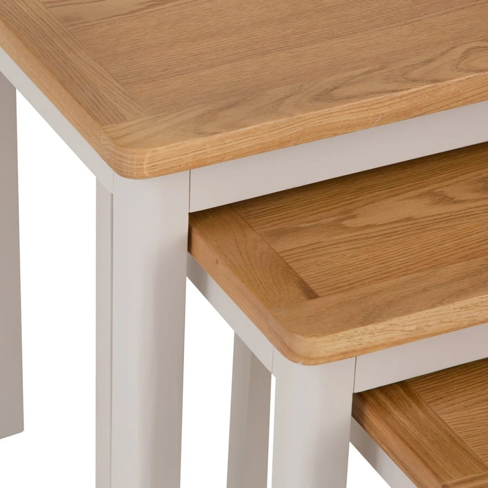 Rutland Painted Oak Nest Of 3 Tables 6 Rutland Painted Oak Nest Of 3 Tables - Image 6