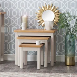 Rutland Painted Oak Nest Of 3 Tables