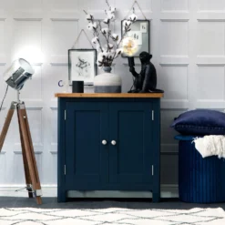 Rutland Blue Painted Oak 2 Door Cupboard