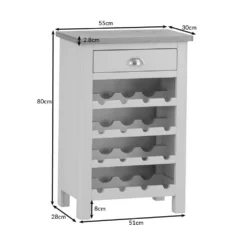 Rutland Blue Painted Oak Wine Cabinet -Furniture Specialty Store ra wc dims blue