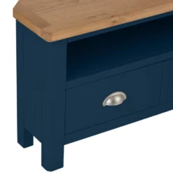 Rutland Blue Painted Oak Corner TV Unit -Furniture Specialty Store rab ctv b 7