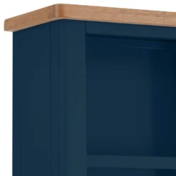 Rutland Blue Painted Oak Tall Narrow Bookcase -Furniture Specialty Store rab lbc b 2