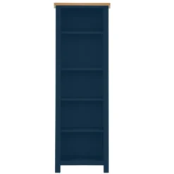 Rutland Blue Painted Oak Tall Narrow Bookcase -Furniture Specialty Store rab lbc b 7