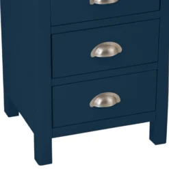 Rutland Blue Painted Oak 3 Drawer Large Bedside Table -Furniture Specialty Store rab lbsc b 6
