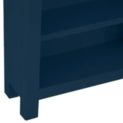 Rutland Blue Painted Oak Small Wide Bookcase -Furniture Specialty Store rab swbc b 5