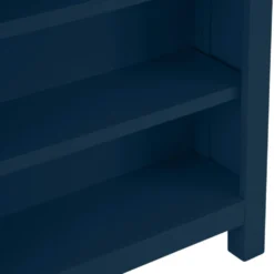 Rutland Blue Painted Oak Small Wide Bookcase -Furniture Specialty Store rab swbc b 6