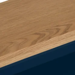 Rutland Blue Painted Oak Small Wide Bookcase -Furniture Specialty Store rab swbc b 7