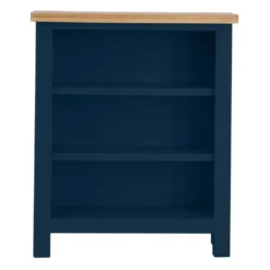 Rutland Blue Painted Oak Small Wide Bookcase -Furniture Specialty Store rab swbc b 8
