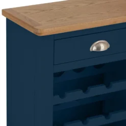 Rutland Blue Painted Oak Wine Cabinet -Furniture Specialty Store rab wc b 6
