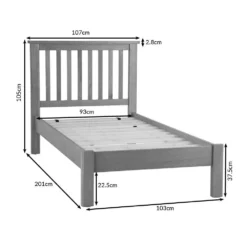 Rutland Oak Single Bed Frame 19 Rutland Oak Single Bed Frame -Furniture Specialty Store rao 30 dimensions