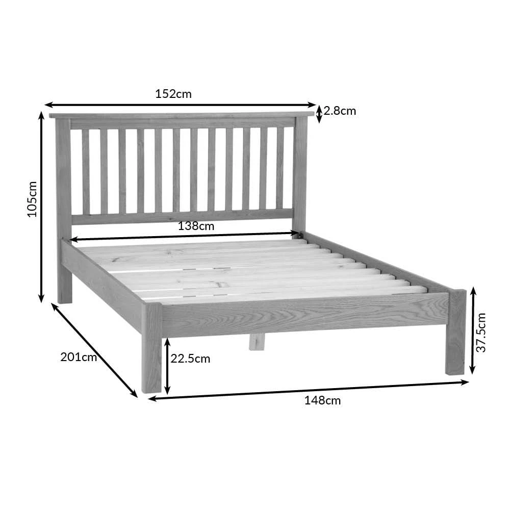 Rutland Oak Double Bed Frame 9 Rutland Oak Double Bed Frame - Image 9