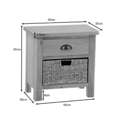 Rutland Oak 1 Drawer 1 Wicker Basket Cabinet -Furniture Specialty Store rao c11 dimensions