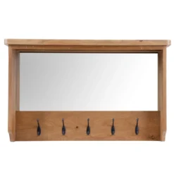 Rutland Oak Mirrored Coat Rack -Furniture Specialty Store rao hbt 6