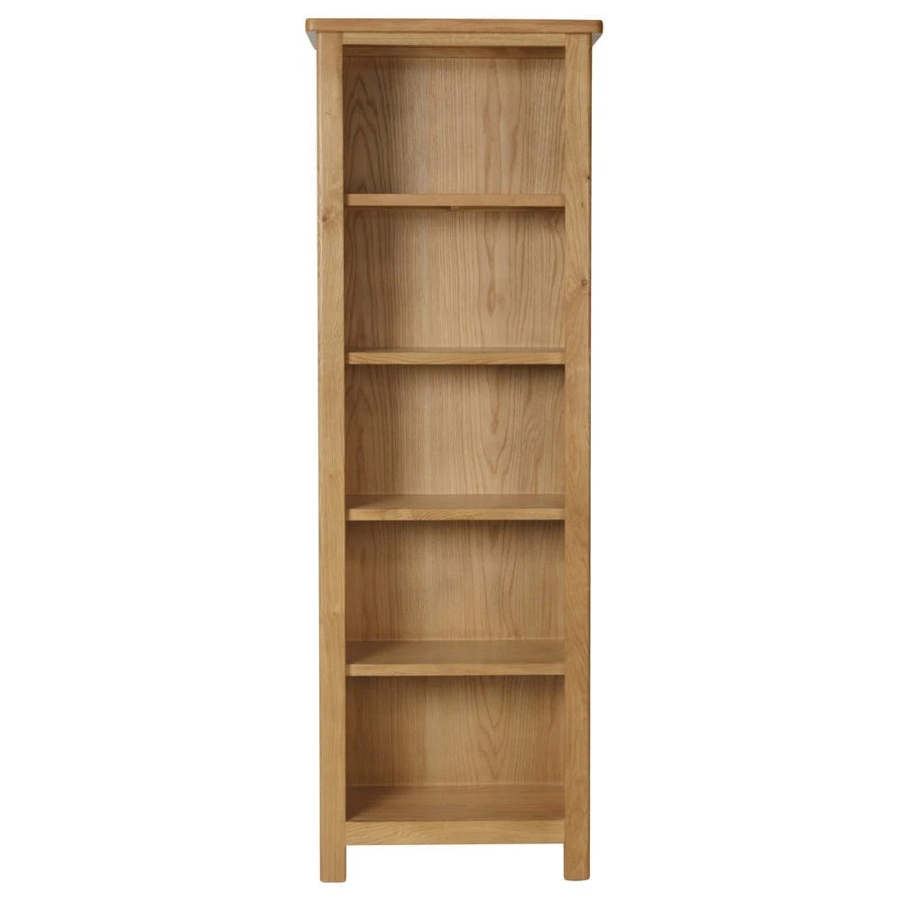Rutland Oak Tall Narrow Bookcase 3 Rutland Oak Tall Narrow Bookcase - Image 3