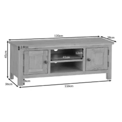 Rutland Oak Large TV Unit -Furniture Specialty Store rao ltv dims