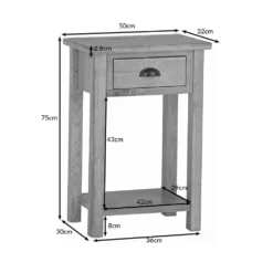 Rutland Oak Telephone Table -Furniture Specialty Store rao tel dims