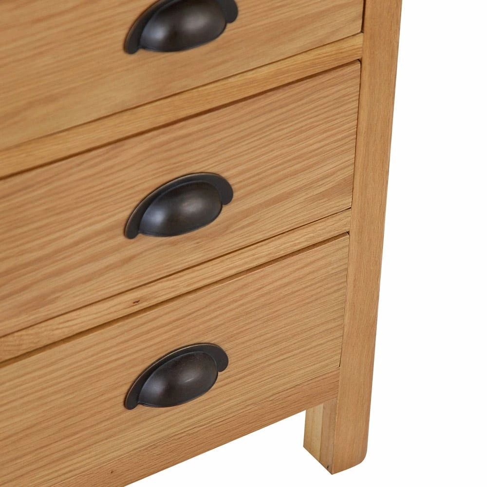 Rutland Oak 3 Drawer Large Bedside Table 10 Rutland Oak 3 Drawer Large Bedside Table - Image 10