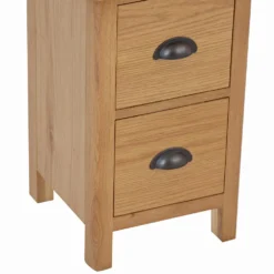 Rutland Oak 2 Drawer Slim Bedside Table -Furniture Specialty Store rutlandoak 149