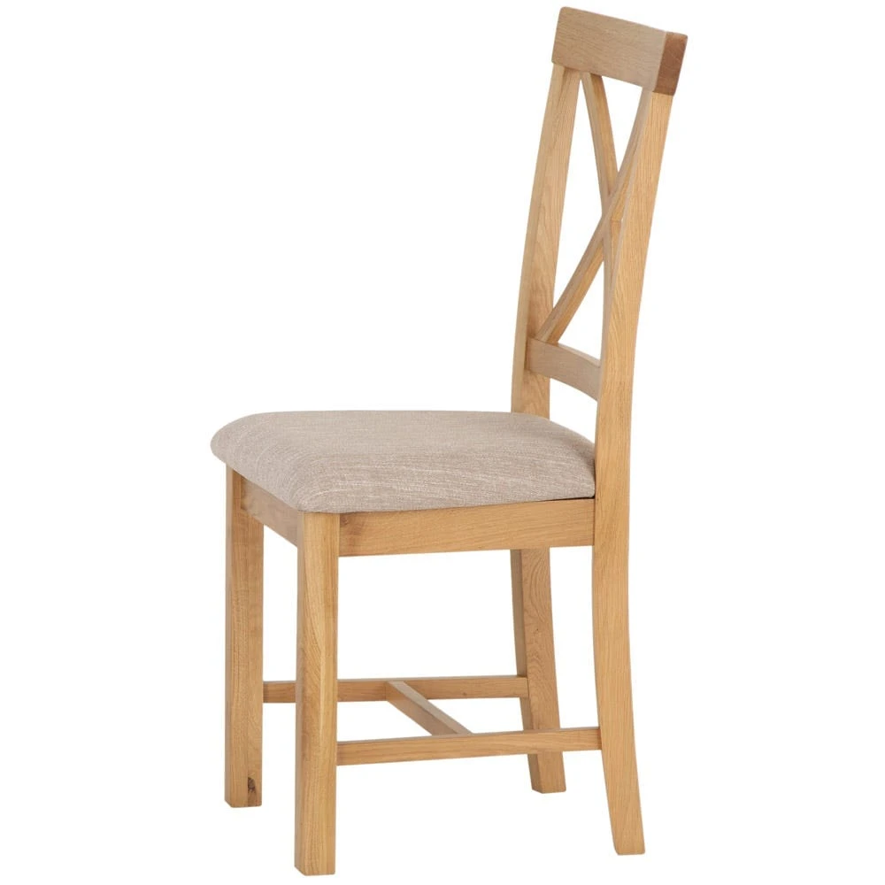 Rutland Oak Fabric Seat Dining Chair 7 Rutland Oak Fabric Seat Dining Chair - Image 7