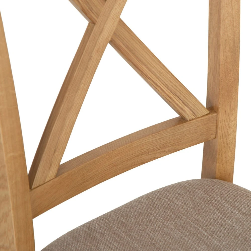 Rutland Oak Fabric Seat Dining Chair 6 Rutland Oak Fabric Seat Dining Chair - Image 6