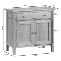 Bergen Oak Mini 2 Door Sideboard -Furniture Specialty Store sms 6