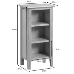 Bergen Oak Small Narrow Bookcase -Furniture Specialty Store snb