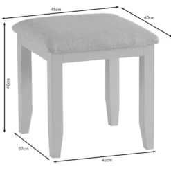 Suffolk Grey Painted Oak Dressing Stool 9 Suffolk Grey Painted Oak Dressing Stool -Furniture Specialty Store st 2