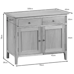 Bergen Oak Small 2 Door Sideboard -Furniture Specialty Store sts 2