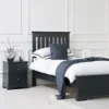 Florence Midnight Grey Painted Single Bed Frame