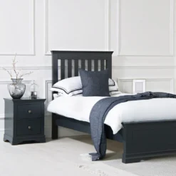 Florence Midnight Grey Painted Single Bed Frame