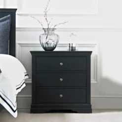 Florence Midnight Grey Painted 3 Drawer Chest