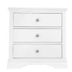 Florence White Painted Chest Of 3 Drawers -Furniture Specialty Store sw 3dc w 11