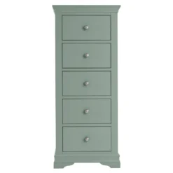 Florence Sage Green Painted 5 Drawer Tallboy 15 Florence Sage Green Painted 5 Drawer Tallboy -Furniture Specialty Store sw 5dn cg2 1