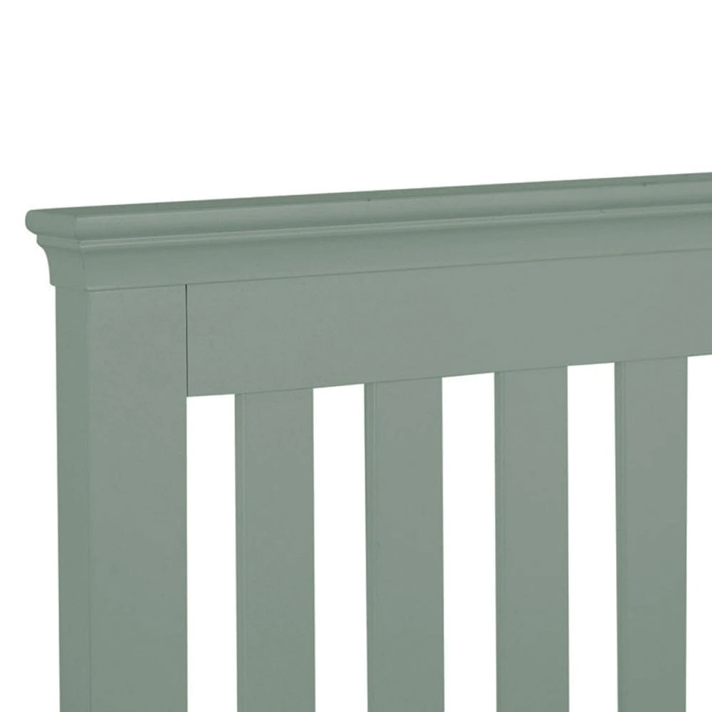 Florence Sage Green Painted Double Bed Frame Low Panelled Footboard 4 Florence Sage Green Painted Double Bed Frame Low Panelled Footboard - Image 4