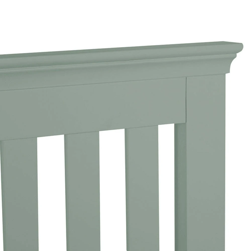 Florence Sage Green Painted Double Bed Frame Low Panelled Footboard 3 Florence Sage Green Painted Double Bed Frame Low Panelled Footboard - Image 3