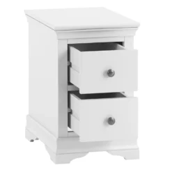 Florence White Painted Bedside Table -Furniture Specialty Store sw bsc white 3