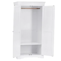 Florence White Painted Double Wardrobe -Furniture Specialty Store sw fhr w 2