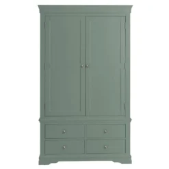 Florence Sage Green Painted 2 Door Wardrobe With Drawers -Furniture Specialty Store sw gwr cg2 9 1